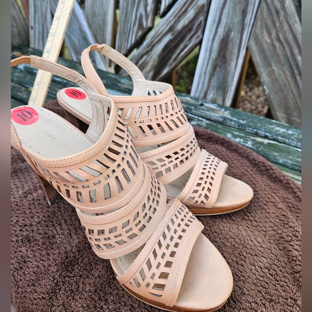 Tan high heels